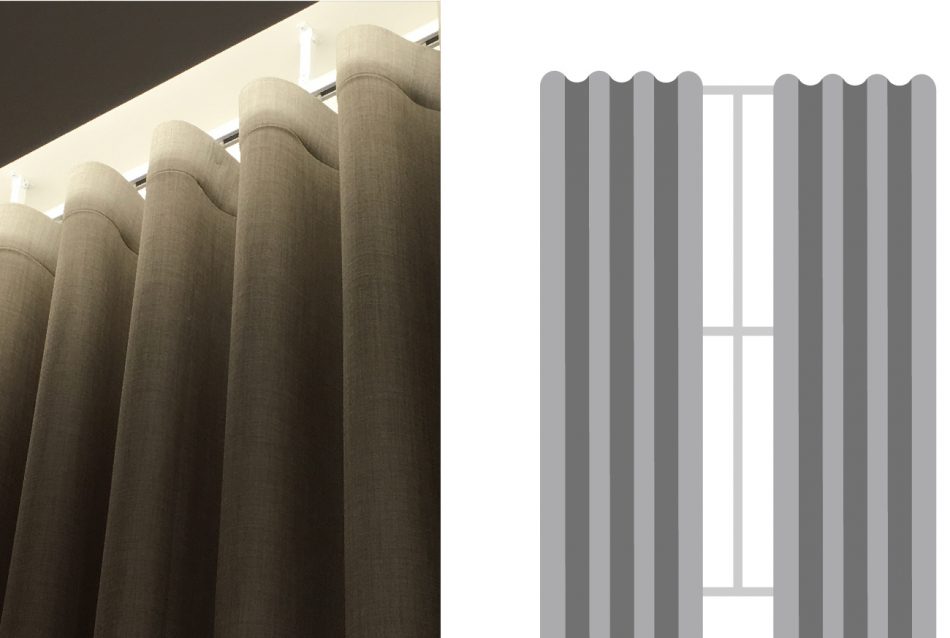 蛇形簾 窗簾訂製 窗簾型式 curtain design