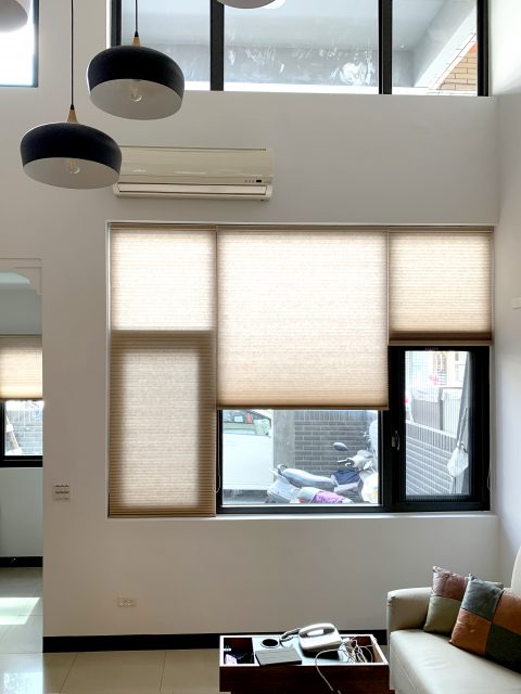 客廳窗簾 蜂巢簾 風琴簾 Honeycomb Shades Living room